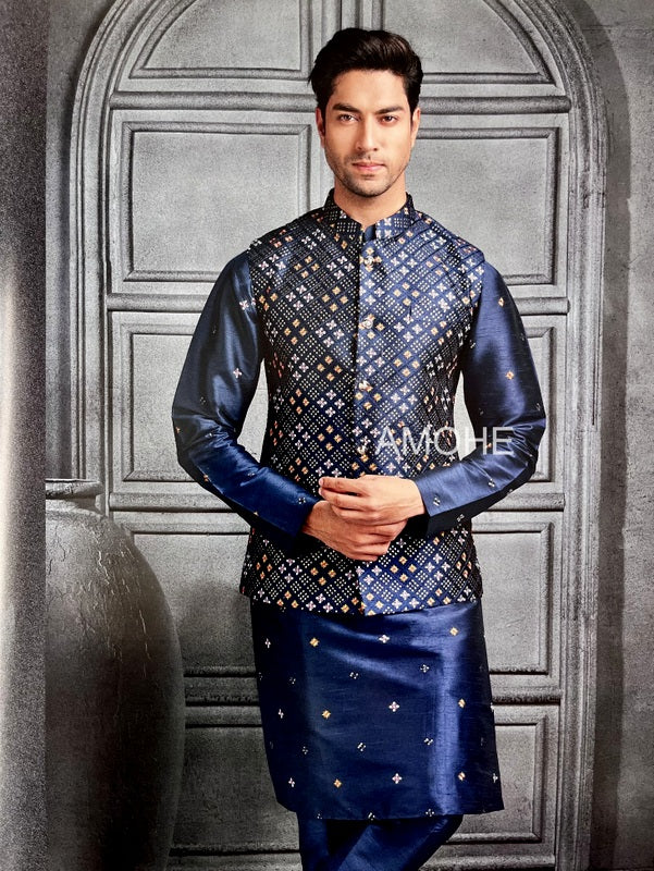 Indian Ethnic Nehru Jacket for Men, Bandi Jacket for Wedding