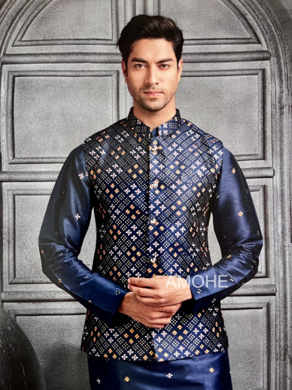 Indian Ethnic Nehru Jacket for Men, Bandi Jacket for Wedding