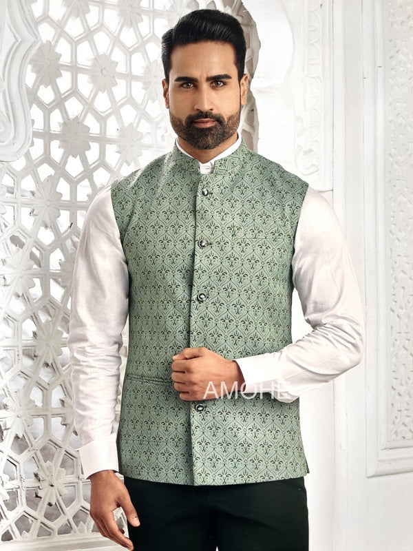 Indian Ethnic Nehru Jacket for Men, Bandi Jacket for Wedding