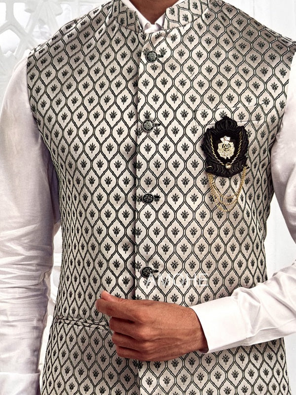 Indian Ethnic Nehru Jacket for Men, Bandi Jacket for Wedding