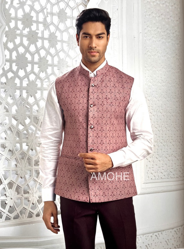 Indian Ethnic Nehru Jacket for Men, Bandi Jacket for Wedding