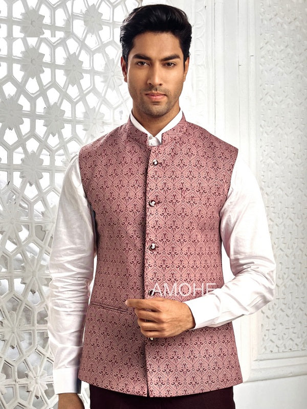 Indian Ethnic Nehru Jacket for Men, Bandi Jacket for Wedding